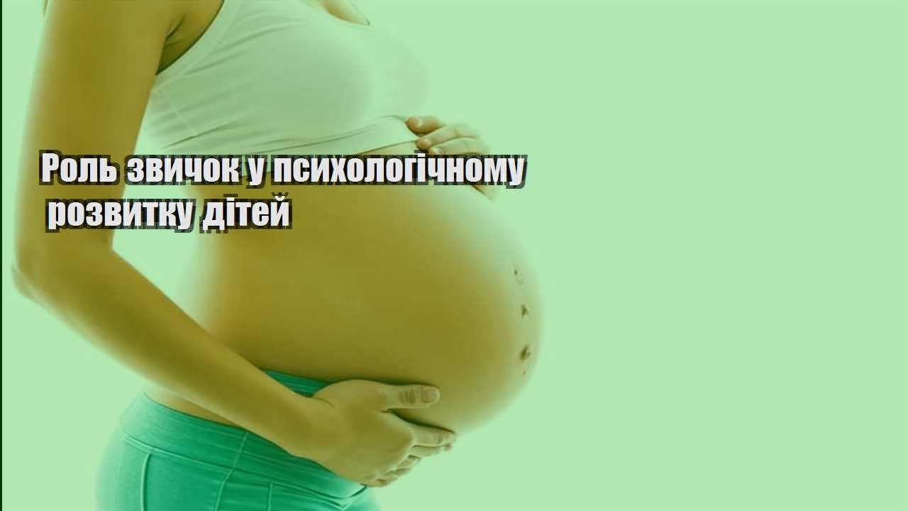 rol zvychok u psyhologichnomu rozvytku ditej
