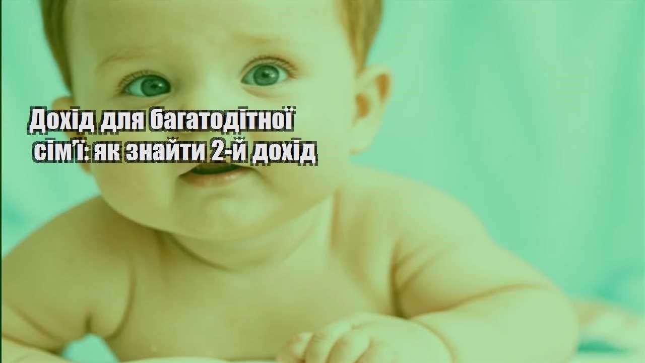 Дохід для багатодітної сім’ї: як знайти 2-й дохід