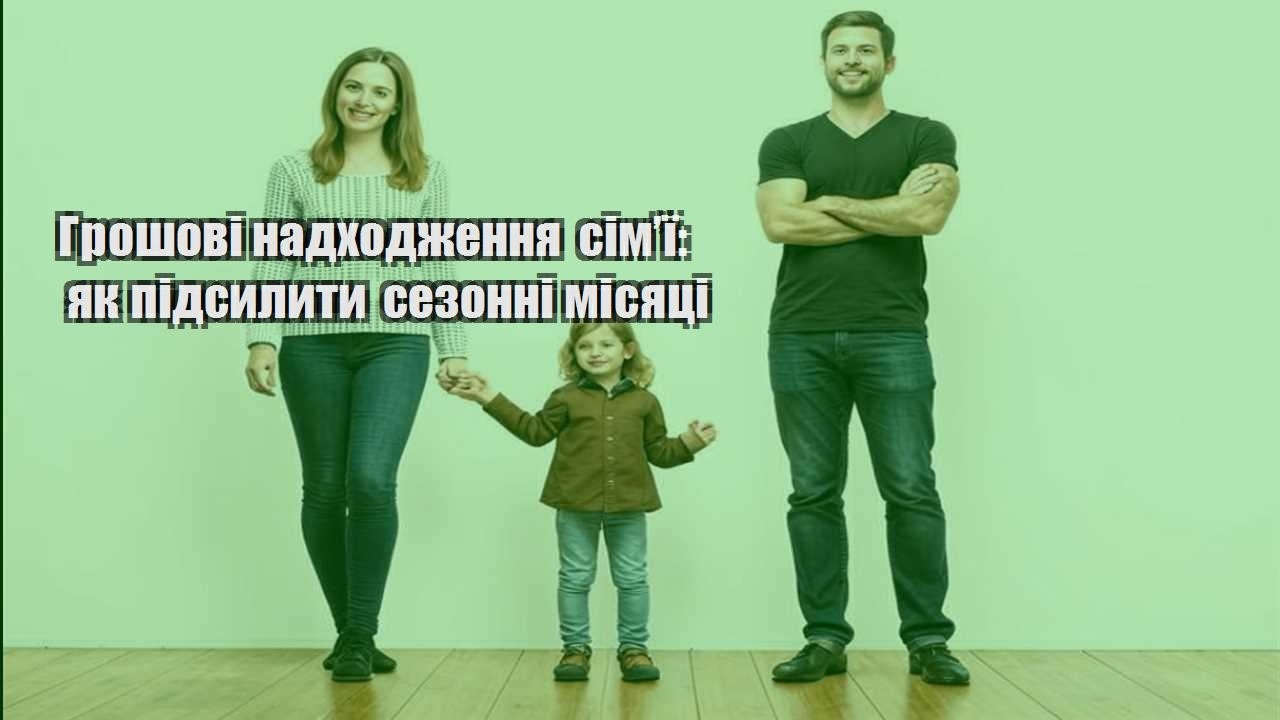 Грошові надходження сім’ї: як підсилити сезонні місяці