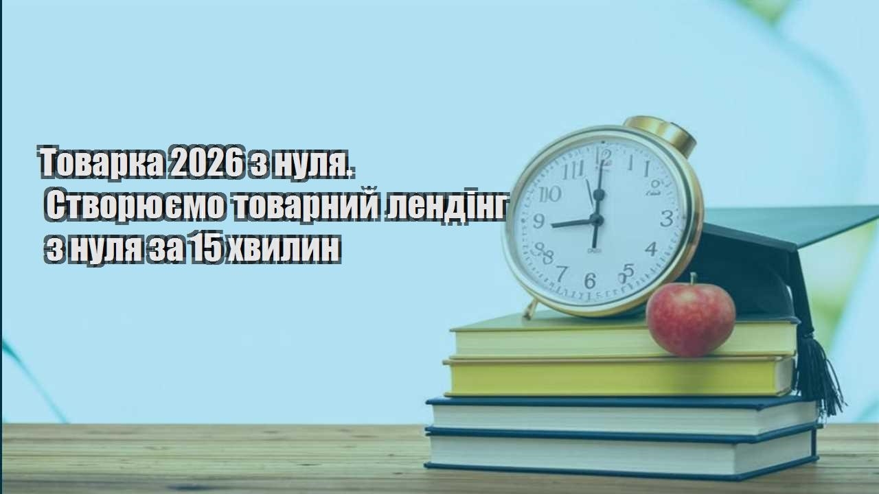 tovarka 2026 z nulya. stvoryuyemo tovarnyj lending z nulya za 15 hvylyn